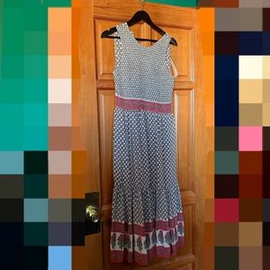 Ulla Johnson xo Barney's New York Sleeveless Patterned Midi Dress